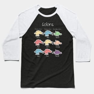 Color theory in dinosaurs, primary and secondary colors Baseball T-Shirt